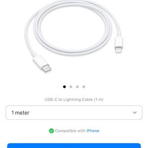 2 Apple USB-C to lightning cables (1m)